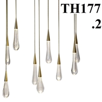Đèn thả thủy tinh giọt lệ TH177.2, tích hợp led 4W, KT(mm): 50 x 210